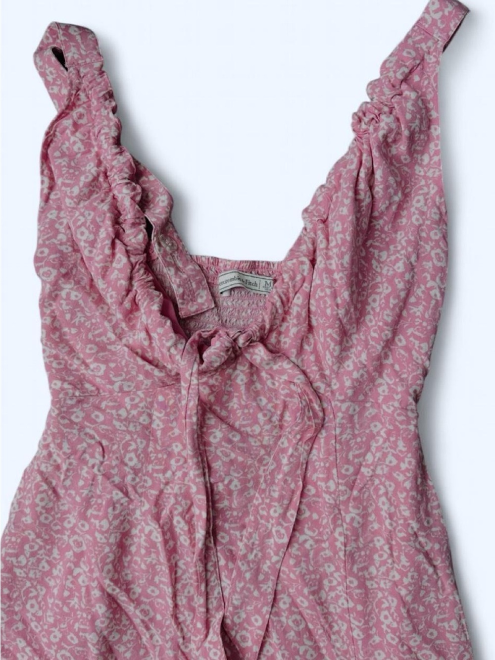 Abercrombie & Fitch Pink Women's Dress - Soft Floral Look - Picture 4 of 8
